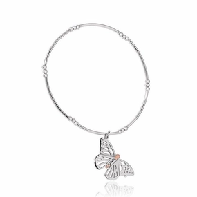 Clogau Affinity Sterling Silver Butterfly Bracelet