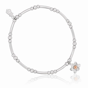 Clogau Affinity Sterling Silver Daffodil Beaded Bracelet D