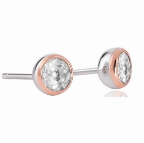 Clogau Celebration Sterling Silver White Topaz Stud Earrings