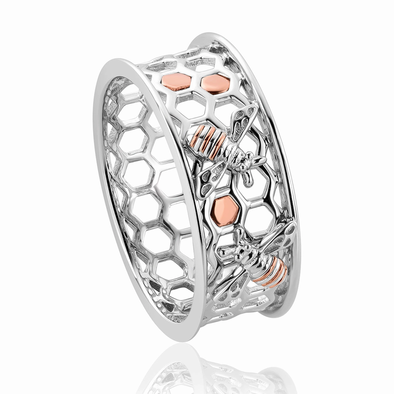 Clogau Honey Bee Sterling Silver Ring D