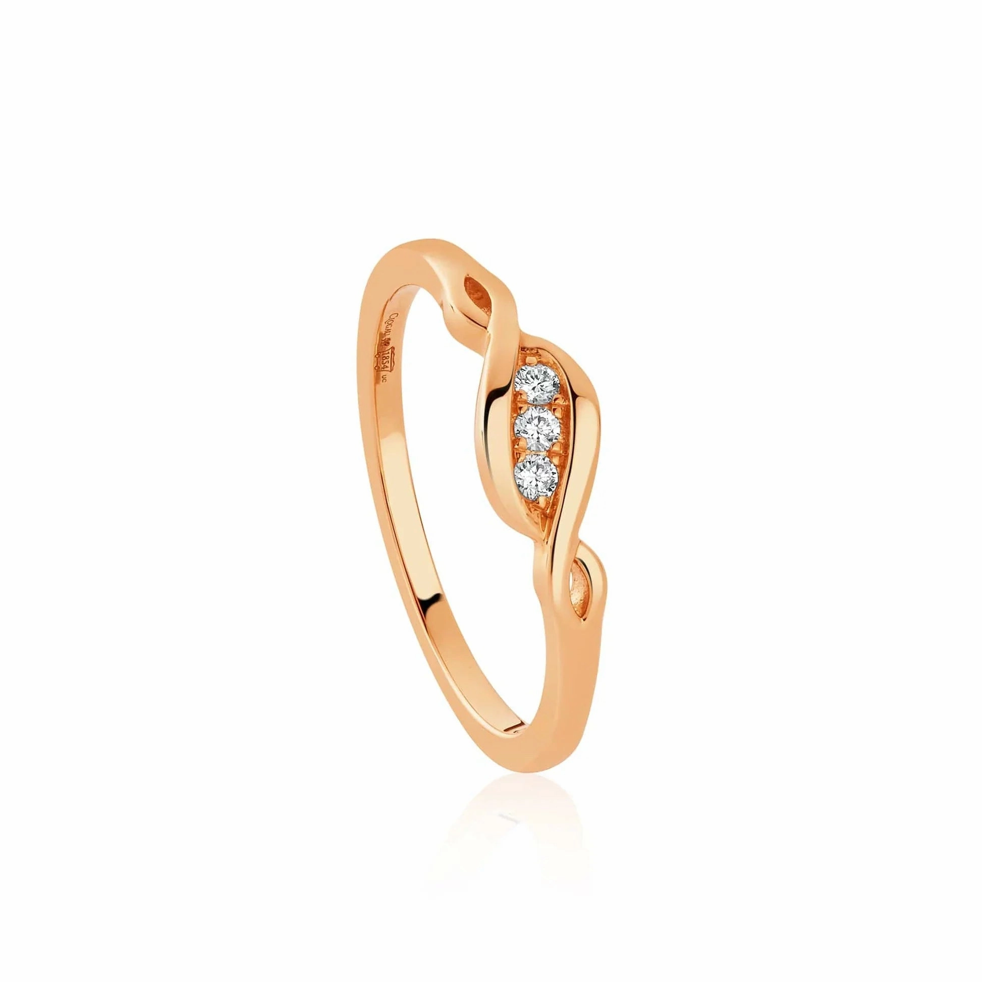 Clogau Past Present Future 1854 18ct Gold Diamond Ring