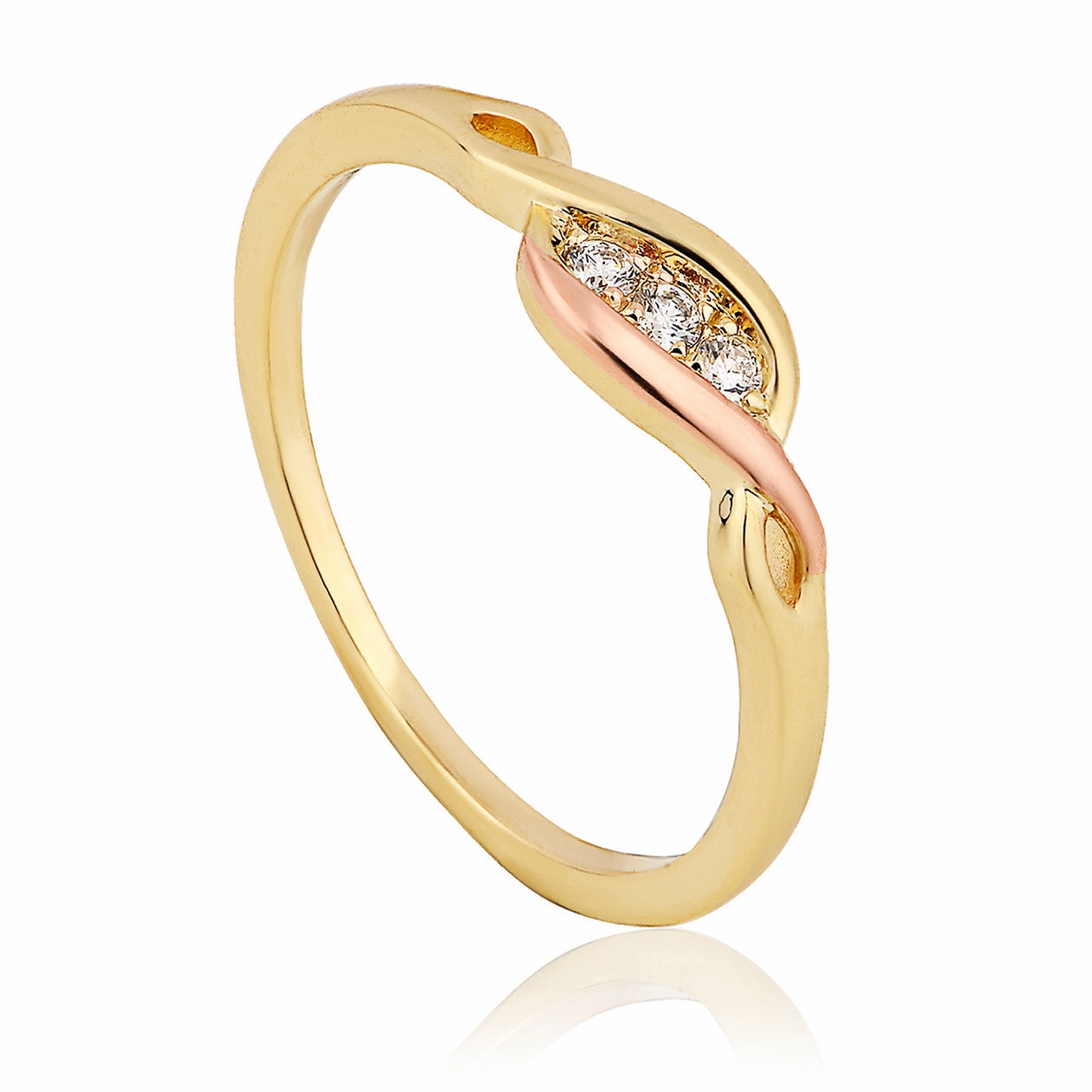 Clogau Past Present Future 9ct Yellow Gold Diamond Ring