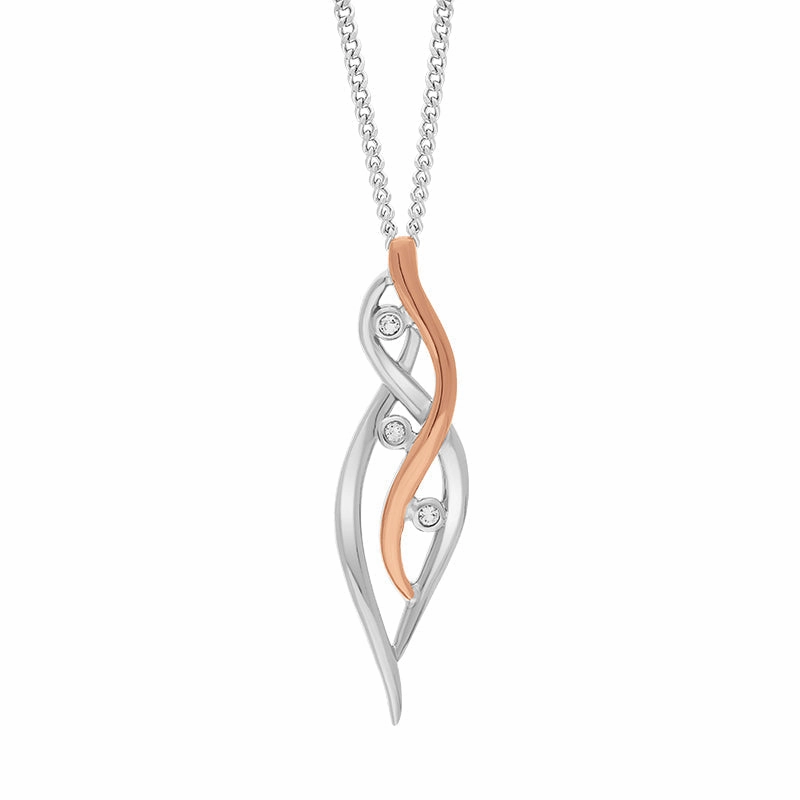 Clogau Swallow Falls Sterling Silver White Topaz Pendant