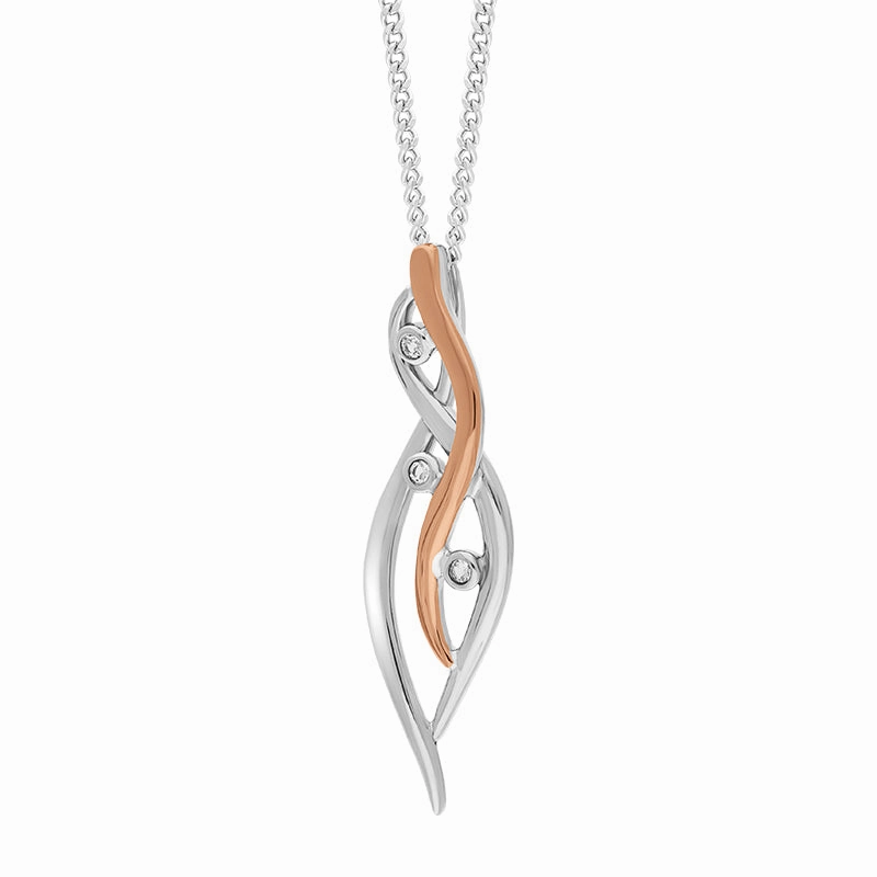 Clogau Swallow Falls Sterling Silver White Topaz Pendant