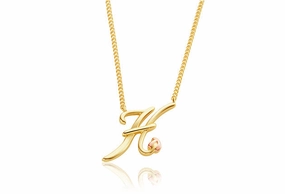 Clogau Tree Of Life Initials Letter H 9ct Yellow Gold Necklace
