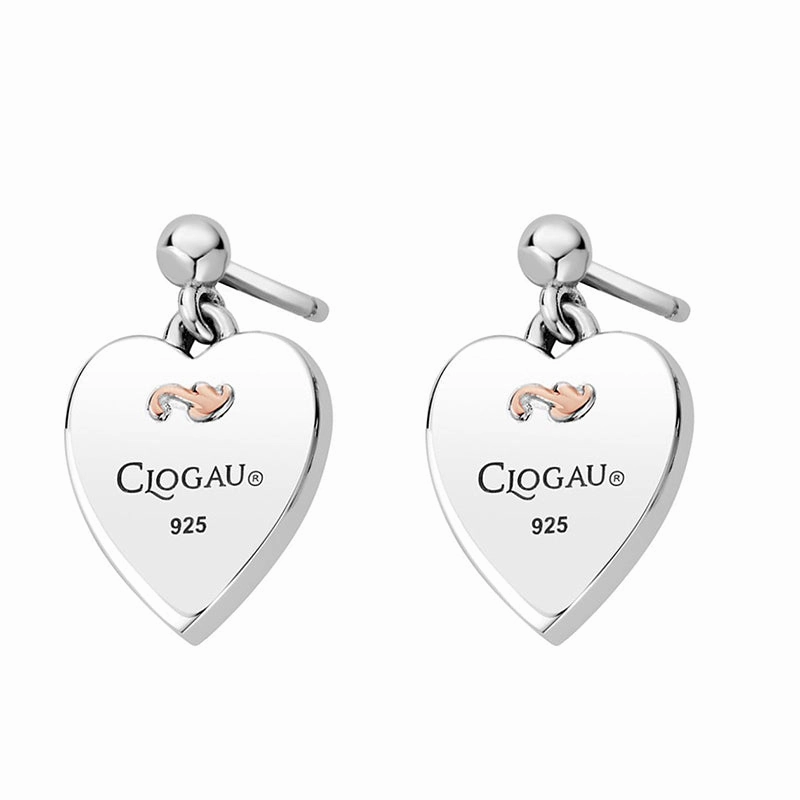 Clogau Tree of Life Sterling Silver Insignia Heart Stud Earrings D