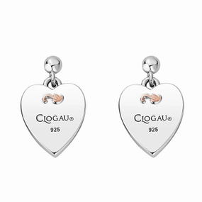 Clogau Tree of Life Sterling Silver Insignia Heart Stud Earrings D