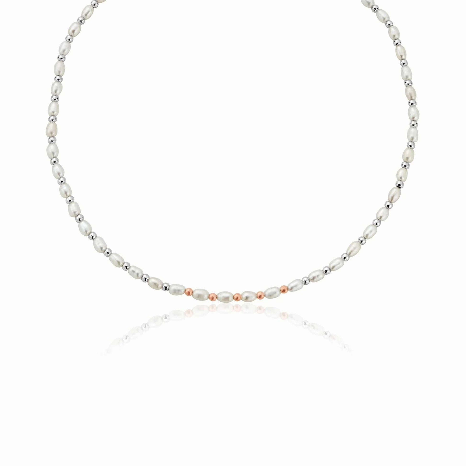Clogau Welsh Beachcomber Sterling Silver Freshwater Pearl Choker