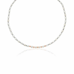 Clogau Welsh Beachcomber Sterling Silver Freshwater Pearl Choker