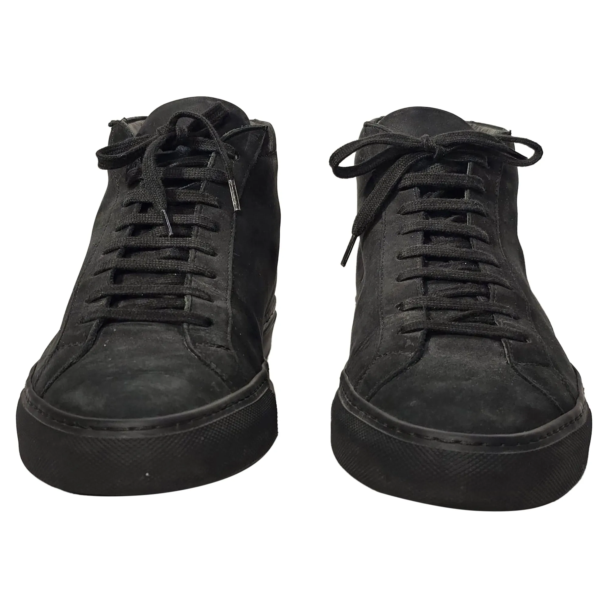Common Projects Achilles High-Top Sneakers in Black Leather