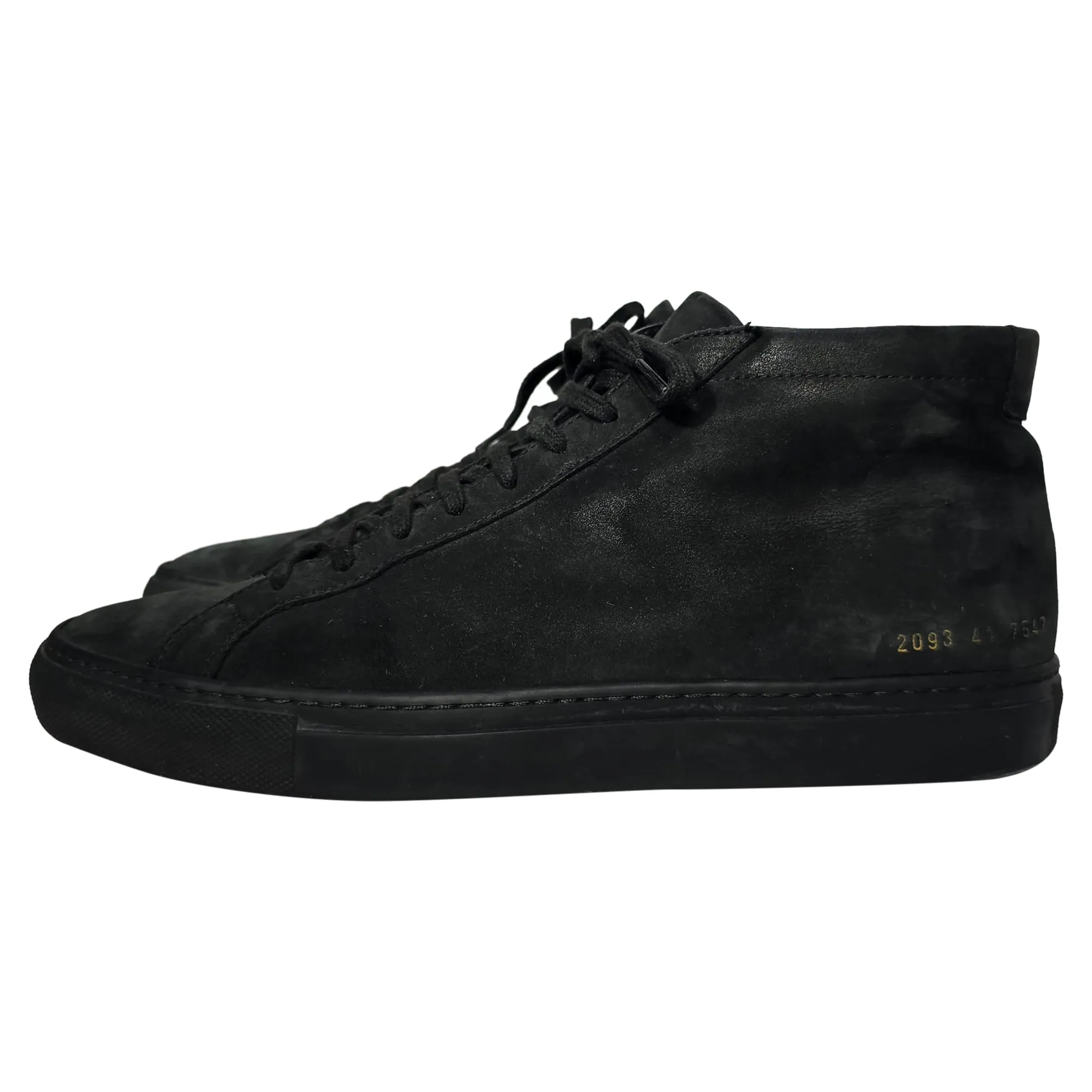 Common Projects Achilles High-Top Sneakers in Black Leather
