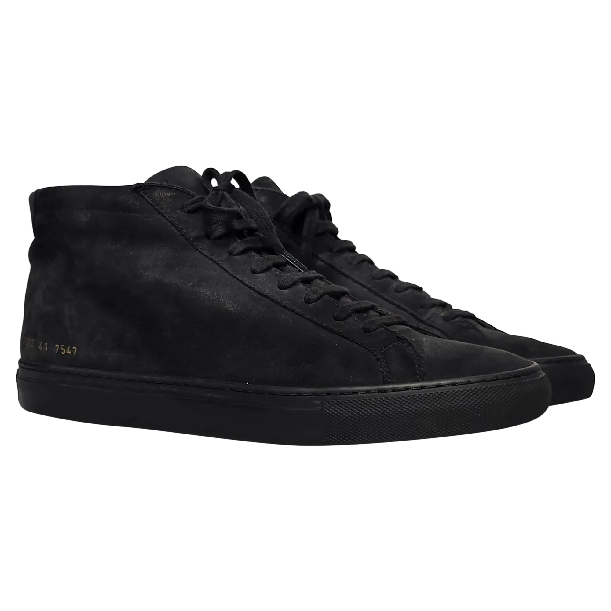 Common Projects Achilles High-Top Sneakers in Black Leather