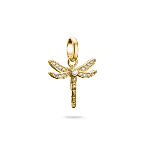 Connect Charm dragonfly with stones Gold