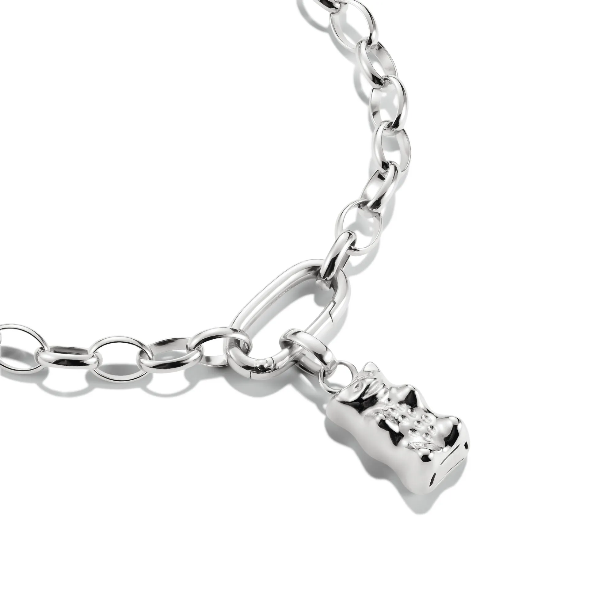 Connect Charm Goldbear Silver
