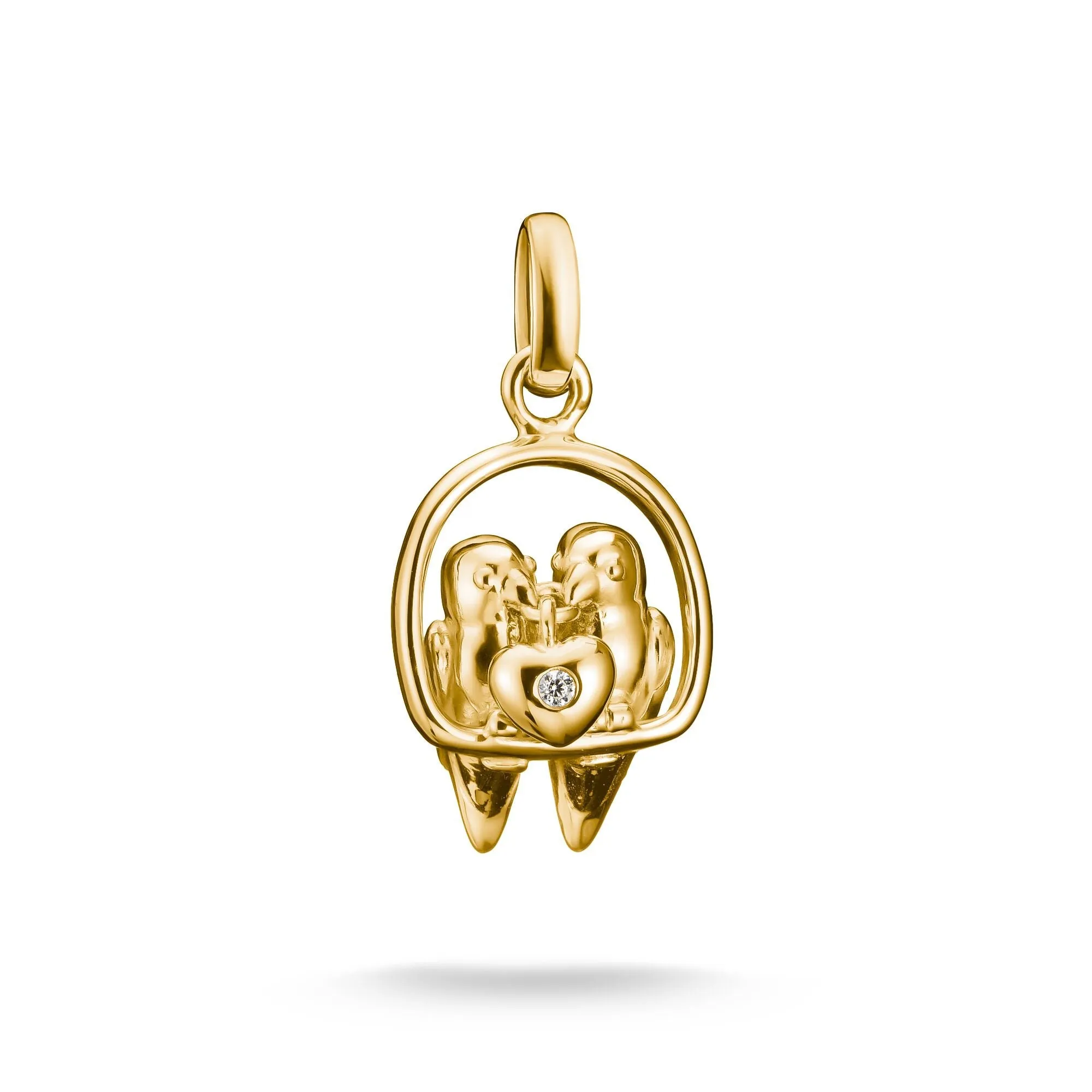 Connect Charm lovebirds Gold