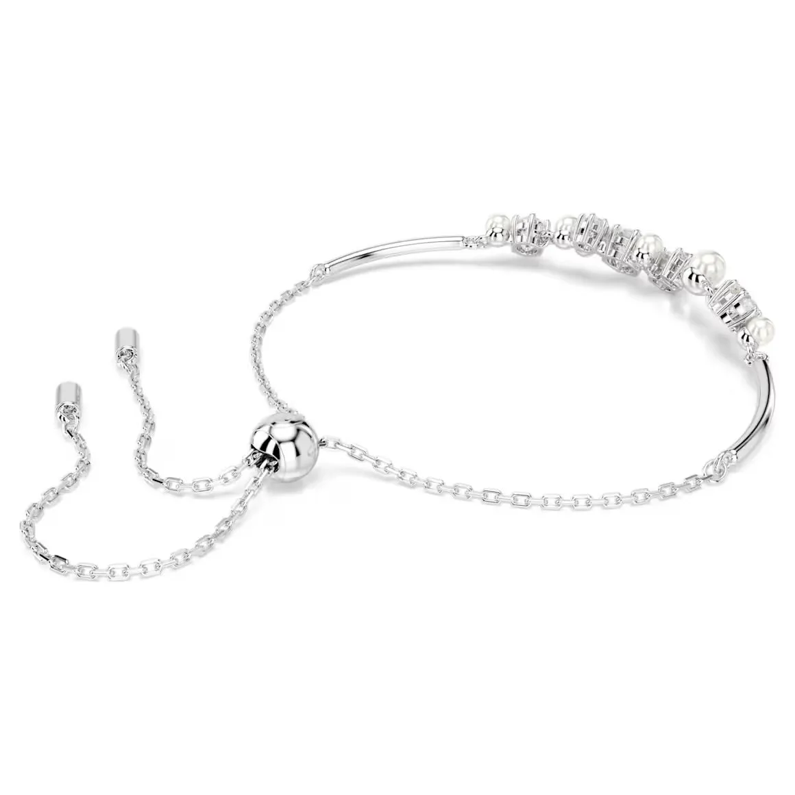 Constella Pearl & Round Cuts Silver Bangle