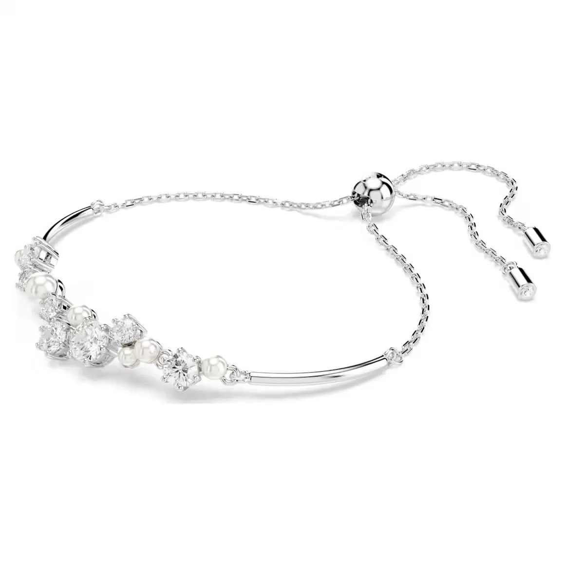 Constella Pearl & Round Cuts Silver Bangle
