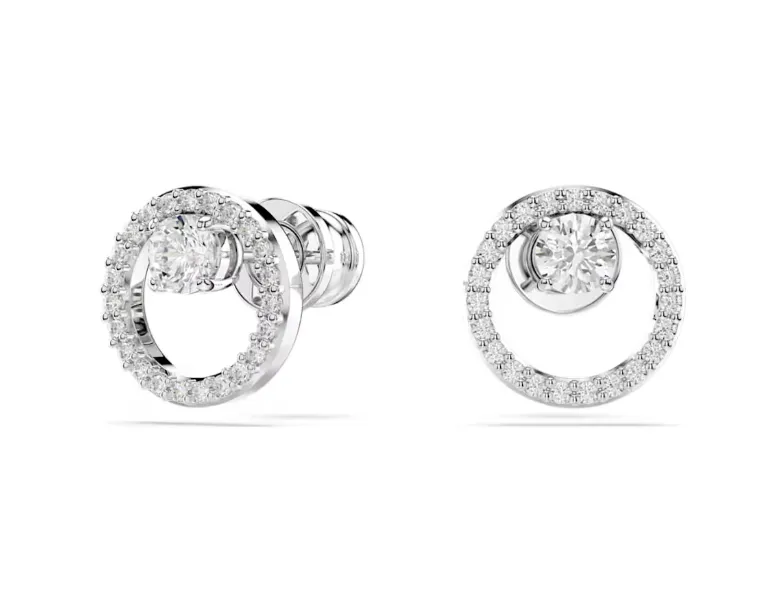 Constella Round Cut Open Circle Stud Earrings - 2 colours available