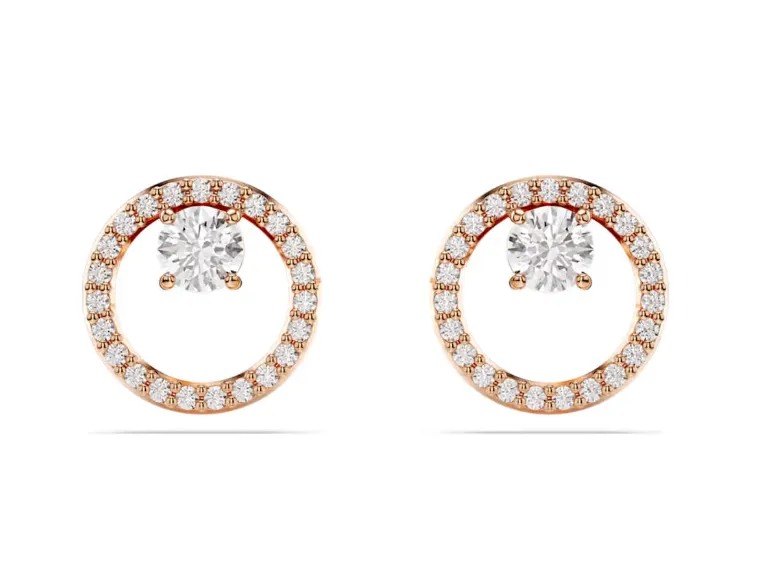 Constella Round Cut Open Circle Stud Earrings - 2 colours available