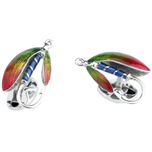 Deakin & Francis Cufflinks Enamel Fish And Fly
