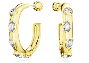 Dextera Gold Mixed Cut Hoop Earrings