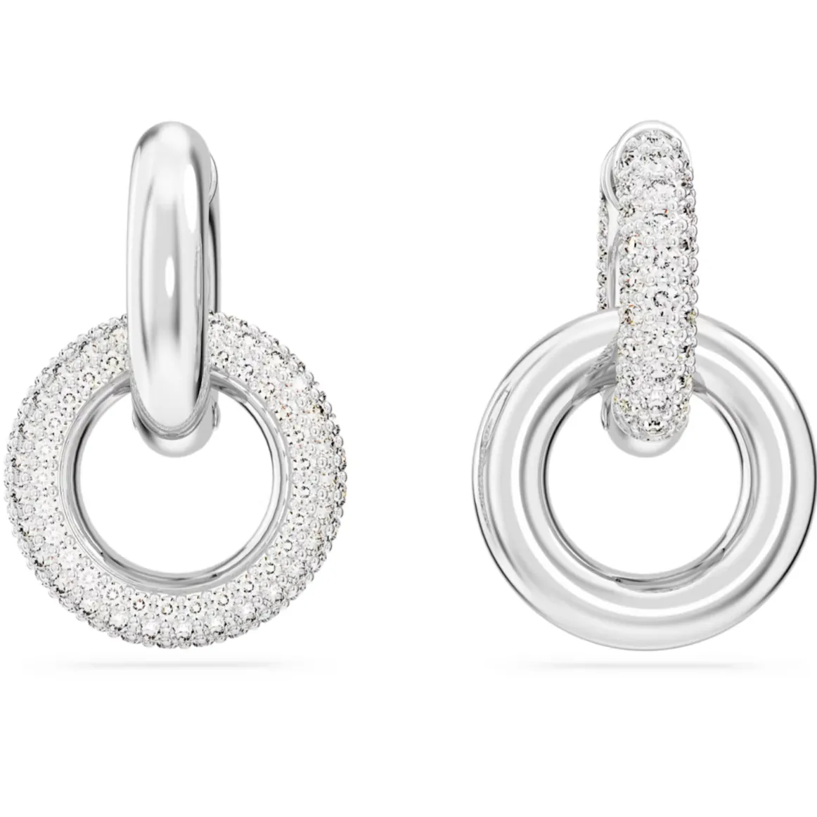 Dextera Silver Interlocking Hoop Earring