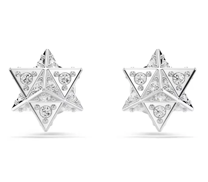 Dextera Star with Crystals Silver Stud Earrings