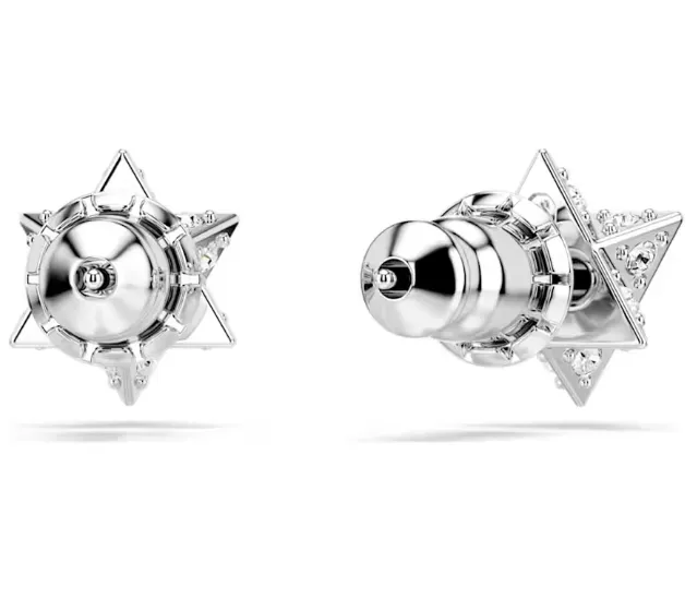Dextera Star with Crystals Silver Stud Earrings