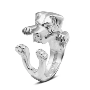 Dog Fever Sterling Silver Cane Corso Hug ring D