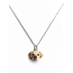 Dog Fever Sterling Silver Enamelled Labrador Retriever Muzzle Necklace D