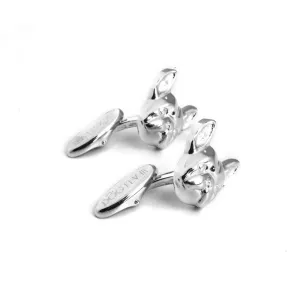 Dog Fever Sterling Silver French Bulldog Muzzle Cufflinks