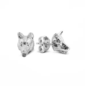 Dog Fever Sterling Silver German Shepherd Muzzle Earrings