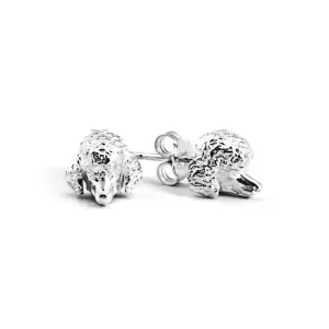 Dog Fever Sterling Silver Poodle Muzzle Earrings