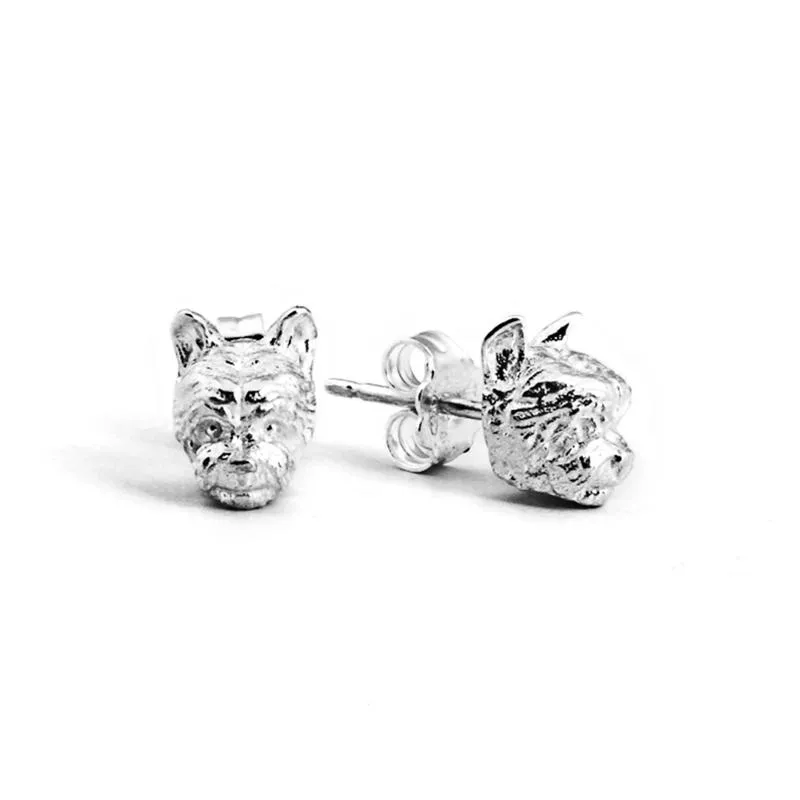 Dog Fever Sterling Silver Yorkshire Muzzle Earrings D