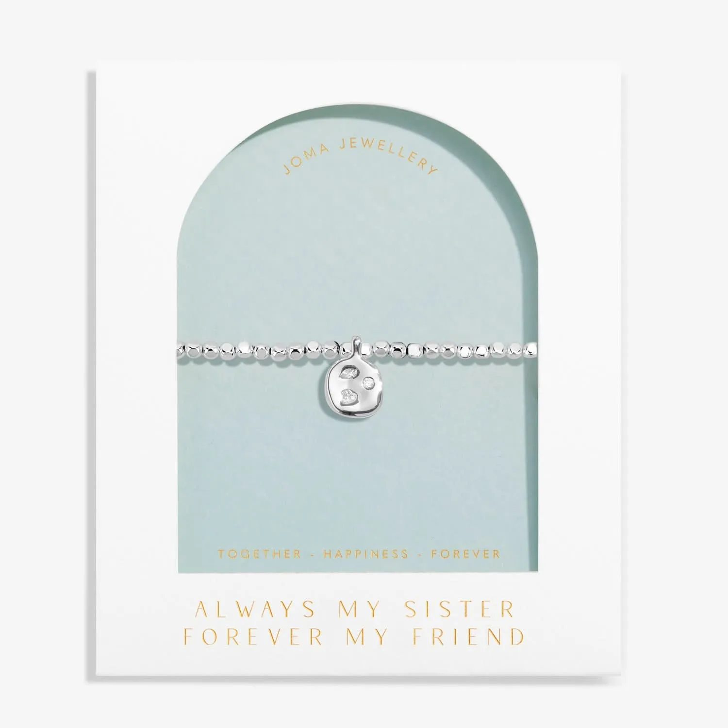 Dolce Vita Always My Sister Forever My Friend Silver Plated Bracelet 8506