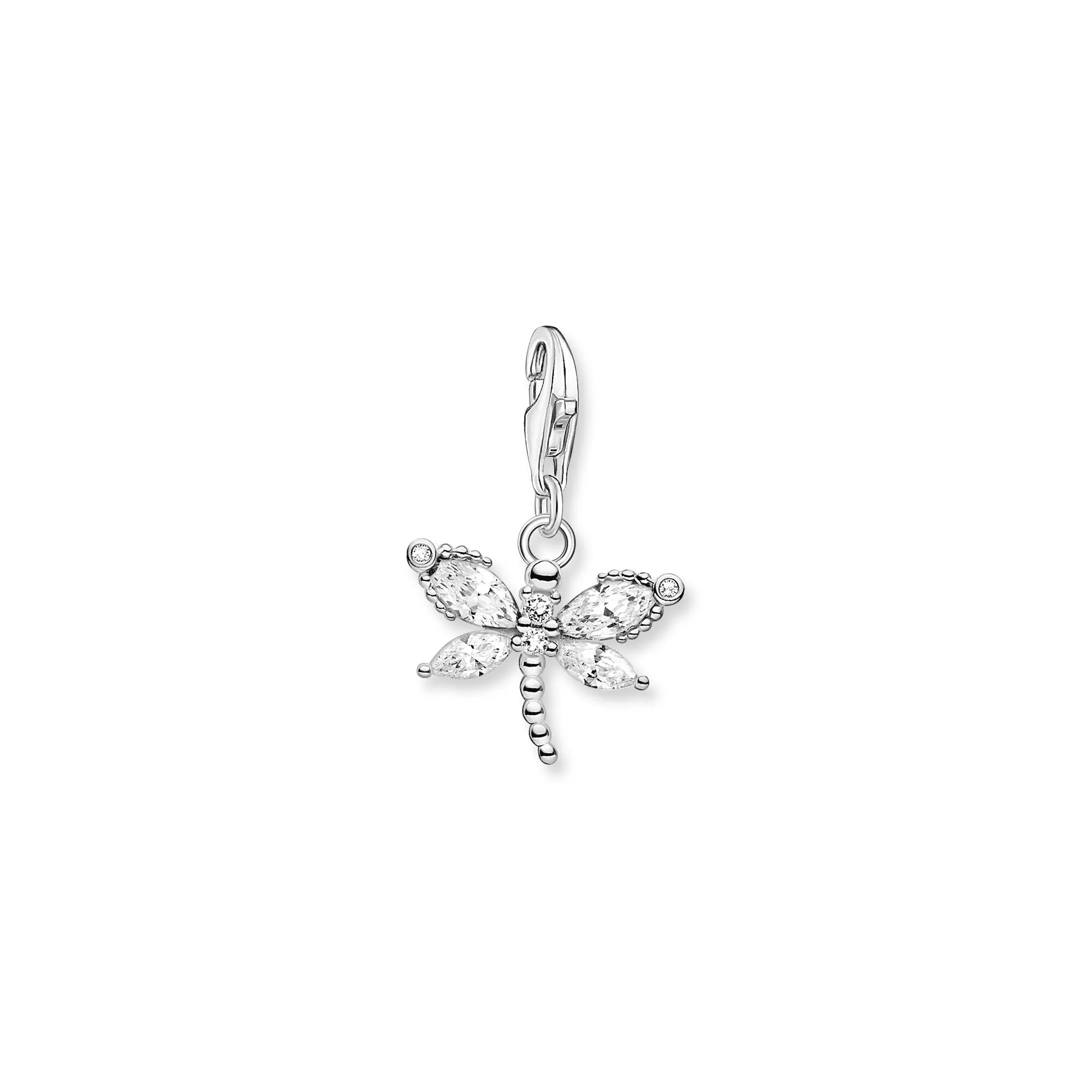 Dragonfly with White Zirconia Charm