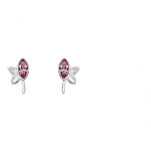 Elements Silver Silver Navette Light Amethyst Swarovski Earrings E5693M