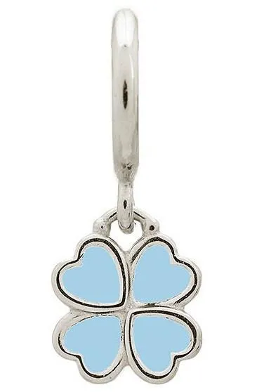 Endless Jewellery Charm Clover Light Blue Silver