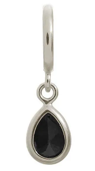 Endless Jewellery Charm Drop Black Silver