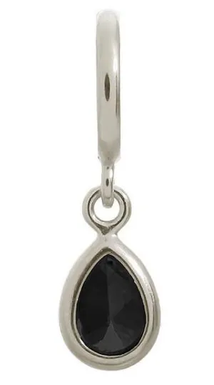 Endless Jewellery Charm Drop Black Silver