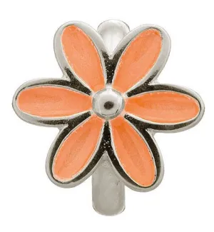Endless Jewellery Charm Enamel Flower Coral Silver