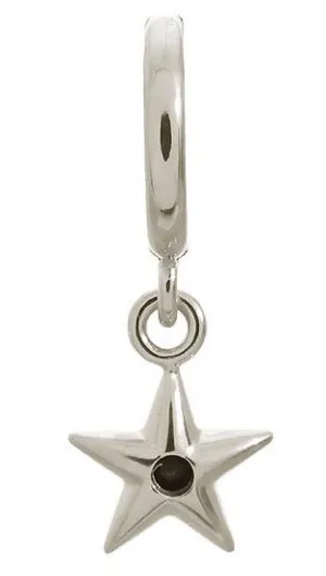 Endless Jewellery Charm Shiny Star Black Silver