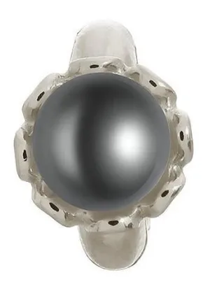 Endless Jewellery Sterling Silver Black Pearl Flower Charm D
