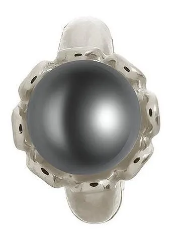 Endless Jewellery Sterling Silver Black Pearl Flower Charm D
