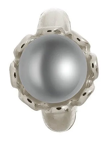Endless Jewellery Sterling Silver Grey Pearl Flower Charm D
