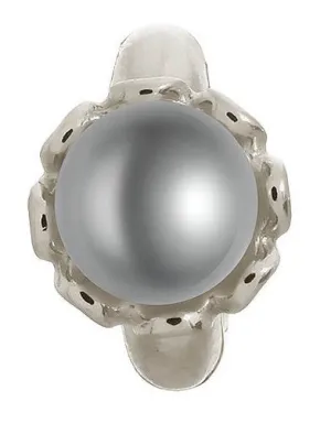 Endless Jewellery Sterling Silver Grey Pearl Flower Charm D