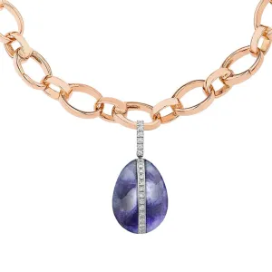 Faberge 18ct Rose Gold Diamond Blue John Charm Limited Edition
