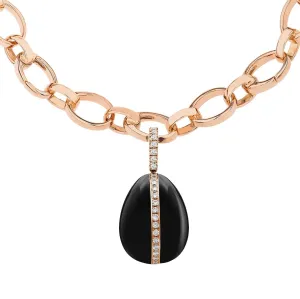 Faberge 18ct Rose Gold Diamond Whitby Jet Charm Limited Edition
