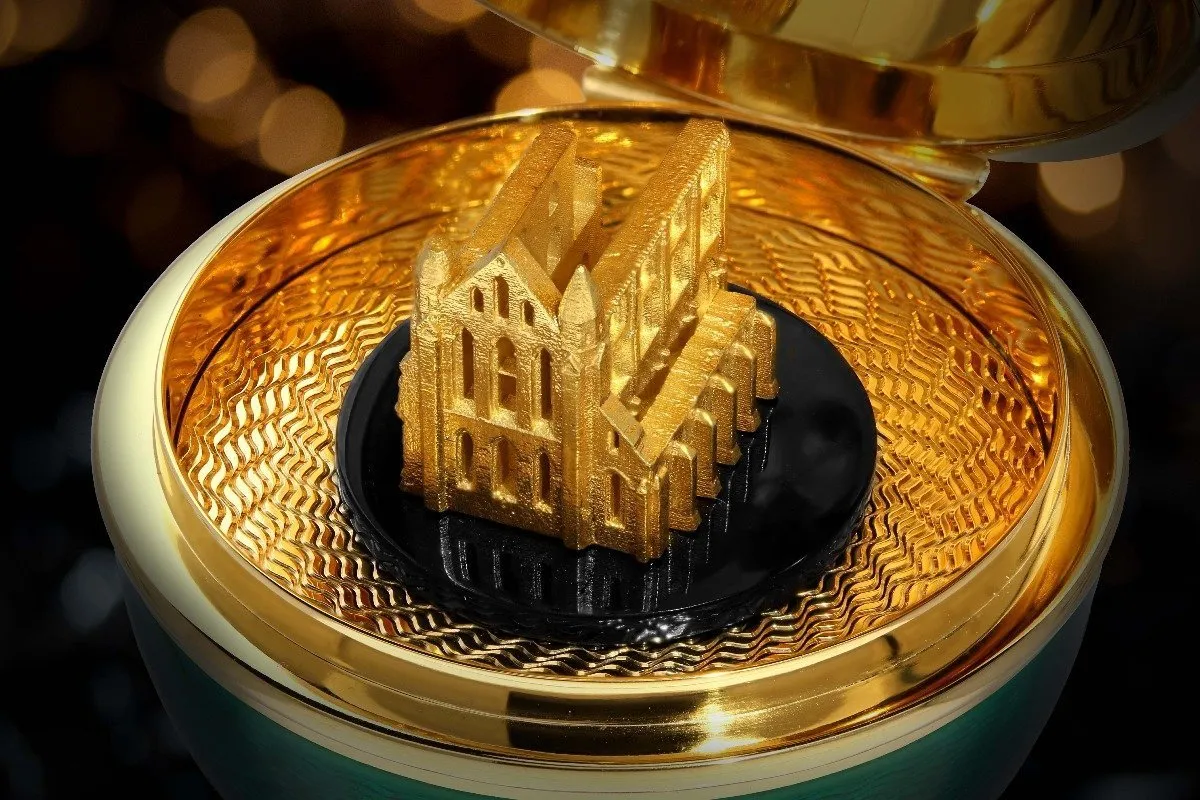 Faberge 18ct Yellow Gold Vermeil Whitby Jet Diamond Objet Limited Edition