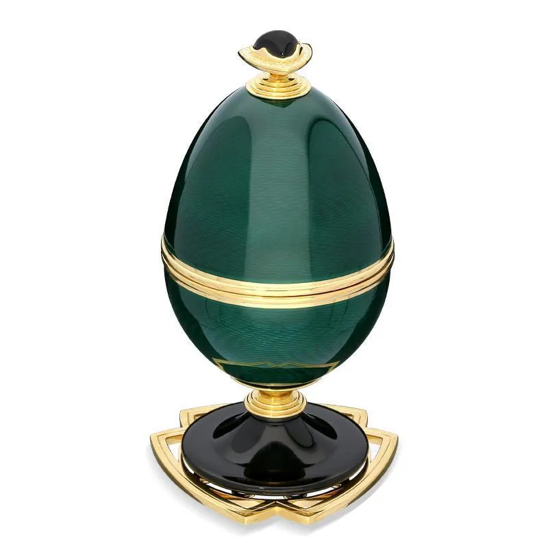 Faberge 18ct Yellow Gold Vermeil Whitby Jet Diamond Objet Limited Edition